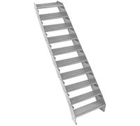 Monstershop Adjustable 10 Section Galvanised Staircase - 600mm Wide