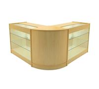 Monstershop Helios Led Shop Counter Set Cm60 & 2 X K1200 - Maple In Beige Beige