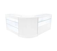 Monstershop Hera LED Shop Counter Set K1200, C1200 & CM60 - White Monstershop White
