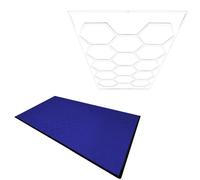 Hexagon LED Light & Vented Garage Floor Tiles x 120 With Edges - Blue Monstershop Blue One Size