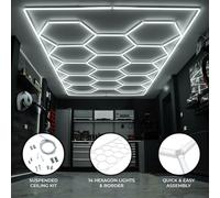 Monstershop Hexagon LED Lighting, White