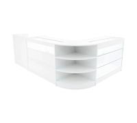 Monstershop Hyperion Led Shop Counter Set K1200, B1200, Tb60 & Lm60 - White White