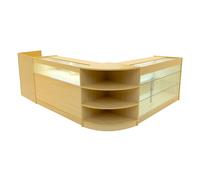 Hyperion LED Shop Counter Set K1500, B1500, TB60 & LM60 - Maple Beige