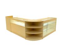 Hyperion LED Shop Counter Set K1500, B1500, TB60 & LM60 - Maple Beige