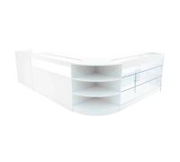 Monstershop Hyperion LED Shop Counter Set K1500, B1500, TB60 & LM60 - White Monstershop White