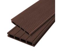 Jardí Composite Decking Boards / 5 Square Metres Conker Brown/Wood Effect WPC Pack Garden Outdoor Patios Terrace Hot Tub Tiles (incl. Fixing Screws &, Clips)
