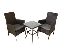 Monstershop Jardí Rattan Bistro Set Brown Monstershop Brown