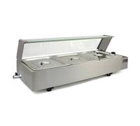 Electric Bain Marie Warmer 3 Pan Pot Gastronorm Wet Well Food Commercial Display