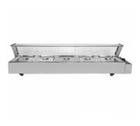 KuKoo 5 Pan Wet Well Bain Marie - Silver