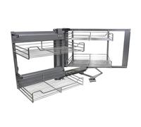 MonsterShop Kukoo Corner Kitchen Cupboard Pull Out Drawers Left Hand