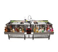 Monstershop Kukoo Double Cocktail Bar Station In Silver Silver