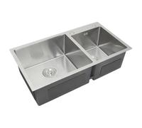 Monstershop Kukoo Double Stainless Steel Sink In Silver Silver One Size