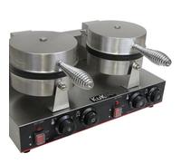 KuKoo Double Waffle Maker Commercial Catering Kitchen Non-Stick Plates