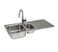 Kukoo Steel Sink and Rainbow Tap Monstershop Silver One Size