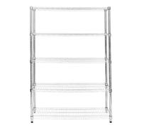 5-Tier Wire Shelving Rack Metal Storage Shelf Unit Stand Kitchen Office Garage
