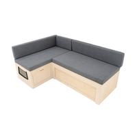 MonsterShop L-Shape Camper Van Bed & Cushions Bench Storage Sliding Sofa