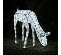 Monster Shop Large Light Up Grazing Doe Reindeer, White