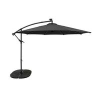 Monstershop LED Cantilever Parasol 3m With Full Fan Base - Grey Monstershop Grey
