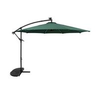 Monstershop LED Cantilever Parasol 3m With Half Fan Base - Green Monstershop Green