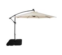 Monstershop LED Cantilever Parasol 3m With Square Base - Cream Monstershop Cream