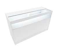 Monstershop LED Retail Shop Counter B1500 - White Monstershop White