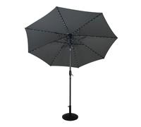 Monstershop LED Tilt Parasol 2.7m With Tilt Base - Grey Monstershop Grey