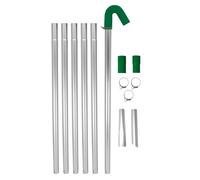 MAXBLAST Gutter Vacuum Pole Kit 24ft Long Reach Drain Pipe Sucker Hoover Cleaning System 1.2m to 7.2m 51mm Silver