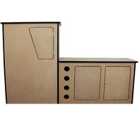 Monstershop MDF Camper Van Kitchen Unit LHD in Brown Monstershop Brown