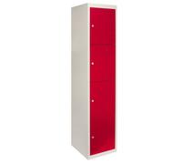 Monstershop Metal Storage Lockers - Four Doors, Red Red One Size