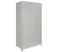 Monstershop Metal Storage Lockers - Three Doors, Grey