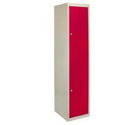Monstershop Metal Storage Lockers - Two Doors, Flatpacked, Red