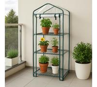 Greenhouse 4 Tier PVC Cover Plastic Shelves Grow House Garden Outdoors Small