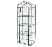 Greenhouse 4 Tier PVC Cover Plastic Shelves Grow House Garden Outdoors Small