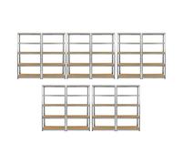 Monstershop Monster Racking 10 X Galwix Galvanised Steel Shelves, 90Cm Wide In Silver Silver One Size