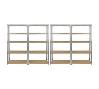 MonsterShop Monster Racking 4 x Galwix Galvanised Steel Shelves 90cm Wide