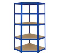 Monster Racking T-Rax Corner Storage Shelf Unit - Blue (90cm Wide)