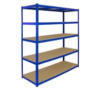 5 Tier Metal Garage Storage Shelving Unit 160cm x 60cm T-Rax Shed Organizer Bay