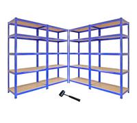 4 Tier Garage Shelving Units Storage Heavy Duty Metal Racking Shelves 5 Bays -