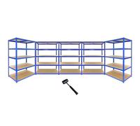 Monstershop Monster Racking T-Rax Strong Storage Shelves, Blue, 120Cm W, 60Cm D, Blue