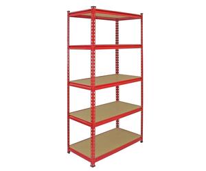 Monstershop Monster Racking Z-Rax Extra Strong Steel Shelves, Red, 90Cm W, 45Cm D Red