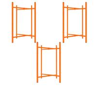 Mortar Spot Board Stand x 3 Heavy Duty 30" 750mm High Powder Coated Steel Box Section Frame Locking Mechanism Adjustable Foldable Design Easy Storage Bricklayers Plastering Holder Fixing Kit Included