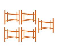 Mortar Spot Board Stand x 5 Heavy Duty 20" 500mm High Powder Coated Steel Box Section Frame Locking Mechanism Adjustable Foldable Design Easy Storage Bricklayers Plastering Holder Fixing Kit Included