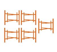 Mortar Spot Board Stand x 5 Heavy Duty 20" 500mm High Powder Coated Steel Box Section Frame Locking Mechanism Adjustable Foldable Design Easy Storage Bricklayers Plastering Holder Fixing Kit Included