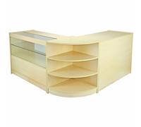 Nova Maple Shop Counter And Retail Display Set - Maple