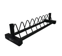 Body Revolution Olympic Weight Rack - Horizontal Bumper Plate Rack with 2 Inch/50mm Olympic Barbell Holder Stands for Home Gym Equipment - Strength Training and Exercise Storage