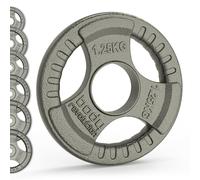 Olympic Tri Grip Cast Iron Weight Plates - Pairs & Sets - 2 x 10kg Body Revolution Silver 20kg