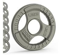 Olympic Tri Grip Cast Iron Weight Plates - Pairs & Sets - 2 x 5kg Body Revolution Silver 10kg