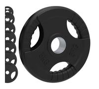 Olympic Tri-Grip Rubber Weight Plates - Black Pairs & Sets - 1.25 kg PAIR Body Revolution Black 2.5kg