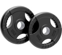 Olympic Tri-Grip Rubber Weight Plates - Black Pairs & Sets - 10 kg PAIR Body Revolution Black 20kg