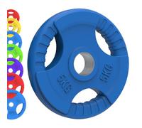 Olympic Tri-Grip Rubber Weight Plates - Colour Pairs & Sets - 5 kg PAIR Body Revolution Blue 5kg